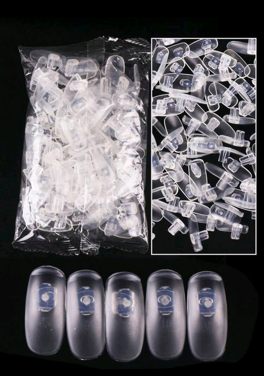100 Piezas De Puntas De Uñas Falsas Transparentes Para Entrenamiento Profesional