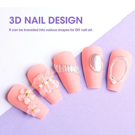 Pegamento de Gel Solido para Arte de uñas y Rhinestones