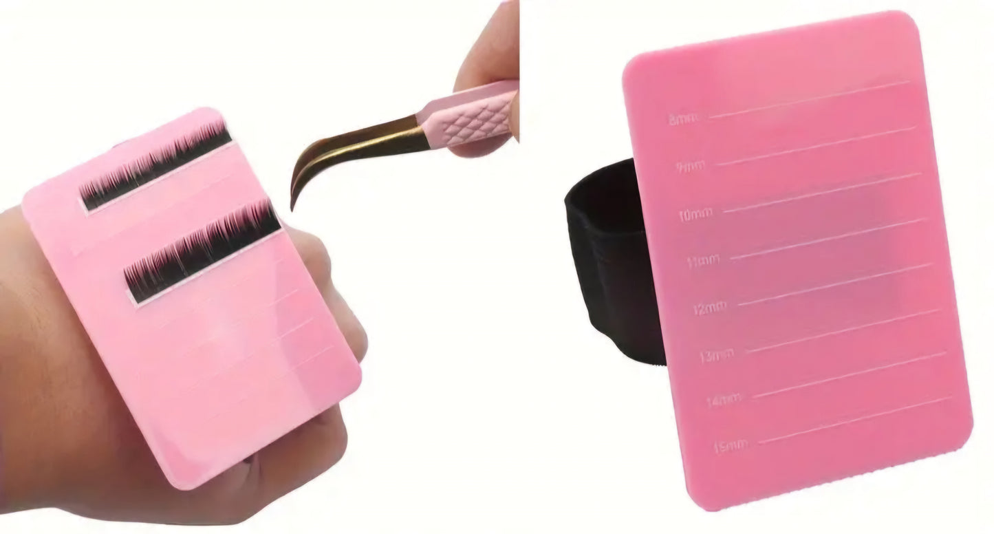 Soporte de pestañas con correa de muñeca ajustable