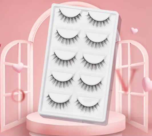 5 Pares De Pestañas Postizas De Estilo Natural, Suaves Y Cómodas, Pestañas Completas