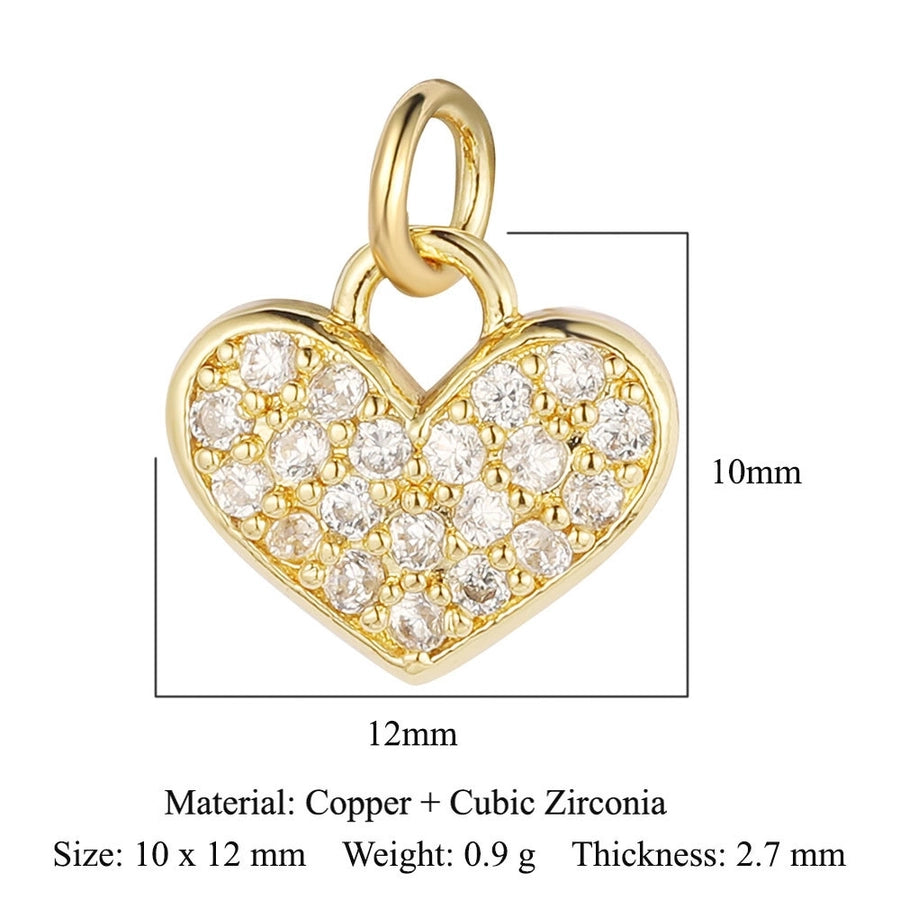 1 Piece Copper Zircon 18K Gold Plated Key