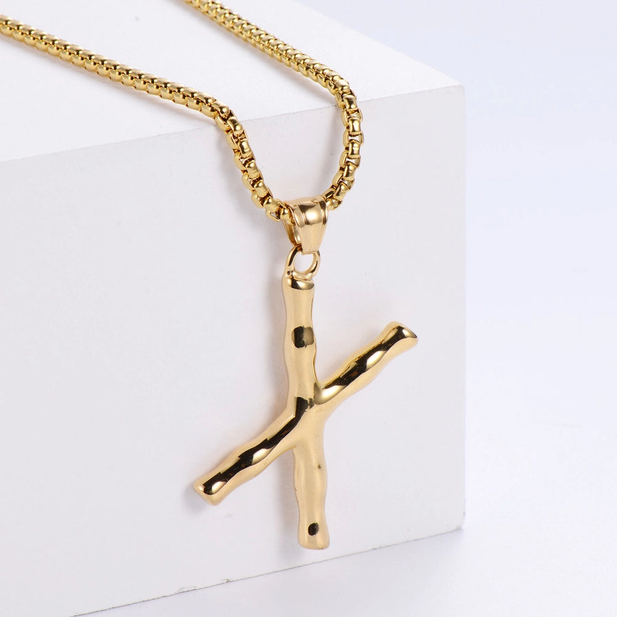 Stainless Steel 18K Gold Plated Fashion Polishing Letter