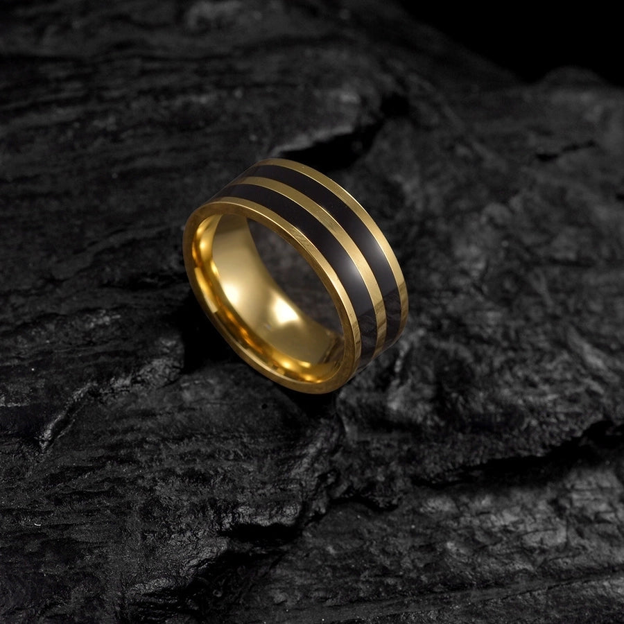 Stainless Steel Gold Plated Men'S Rings