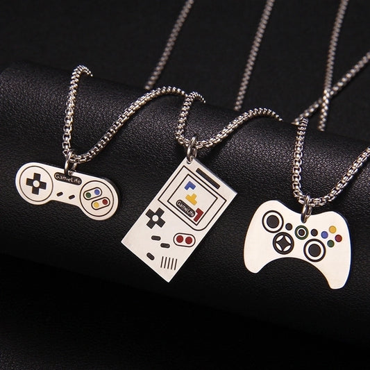Stainless Steel Enamel Unisex Pendant Necklace