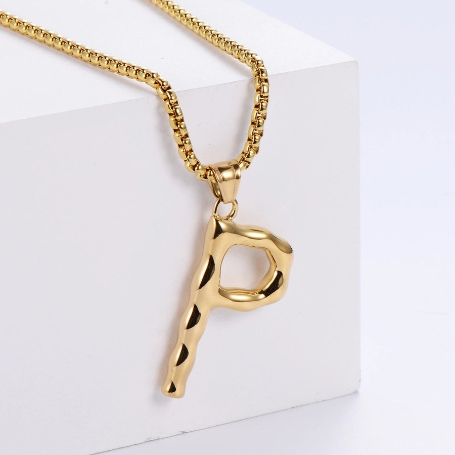 Stainless Steel 18K Gold Plated Fashion Polishing Letter