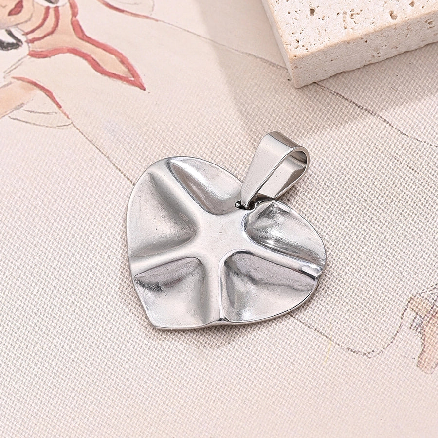1 Pc/Package 15x15mm 15x27mm 16x15mm 7x3mm 304 Stainless Steel Letter Heart Shape Lingge Polished Jewelry Accessories Pendant 