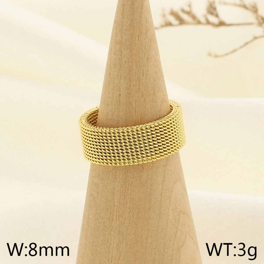 Stainless Steel 18K Gold Plated Rings Unisex