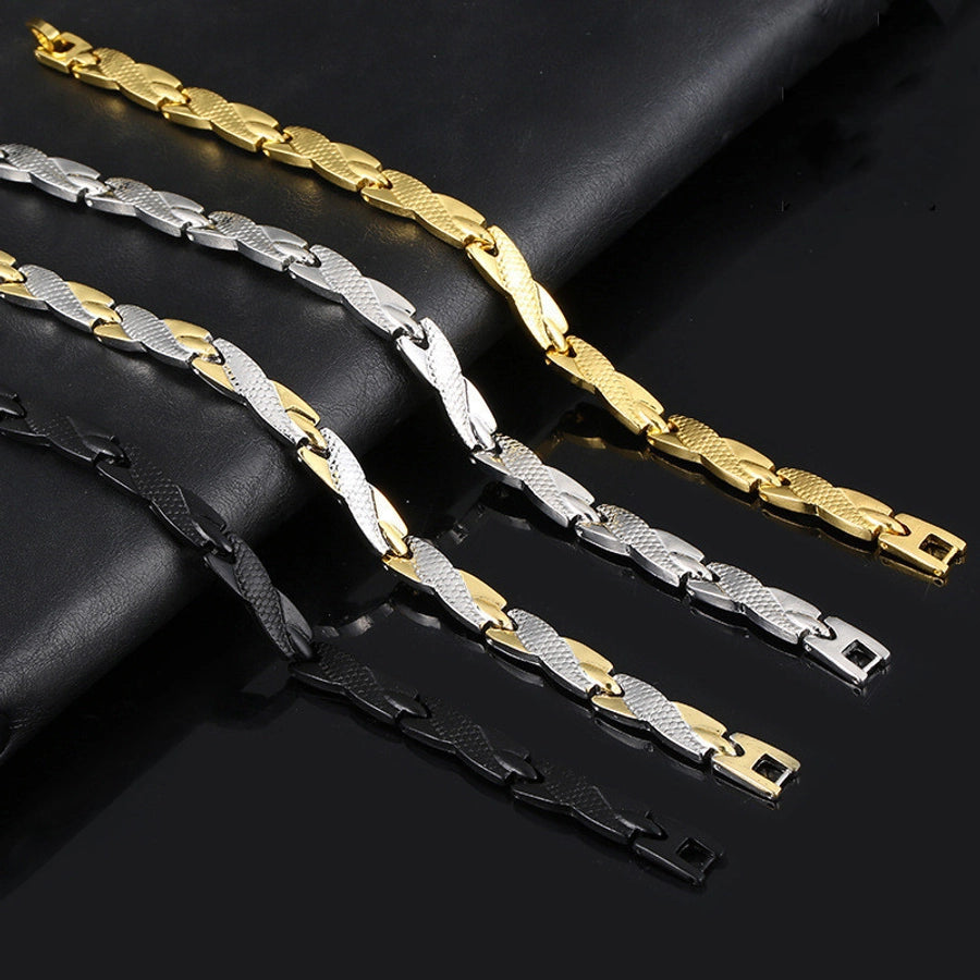 Fashion round metal men's bracelets