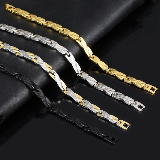 Fashion round metal men's bracelets