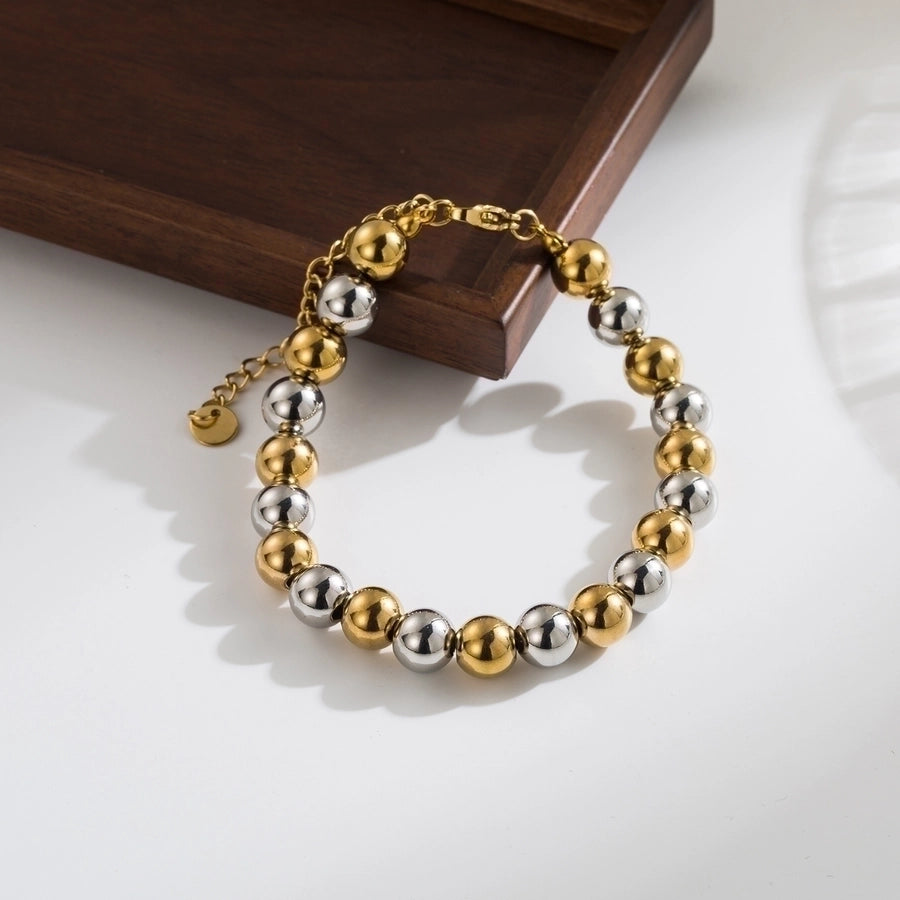 Stainless Steel 18K Gold Plated Beaded Plating Stainless Steel