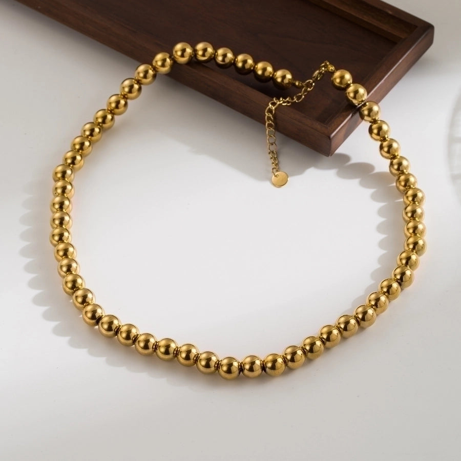 Stainless Steel 18K Gold Plated Beaded Plating Stainless Steel
