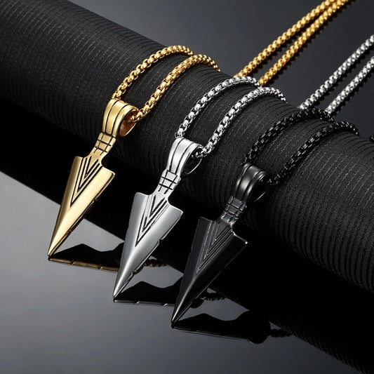 Titanium steel stoving varnish men's pendant necklace