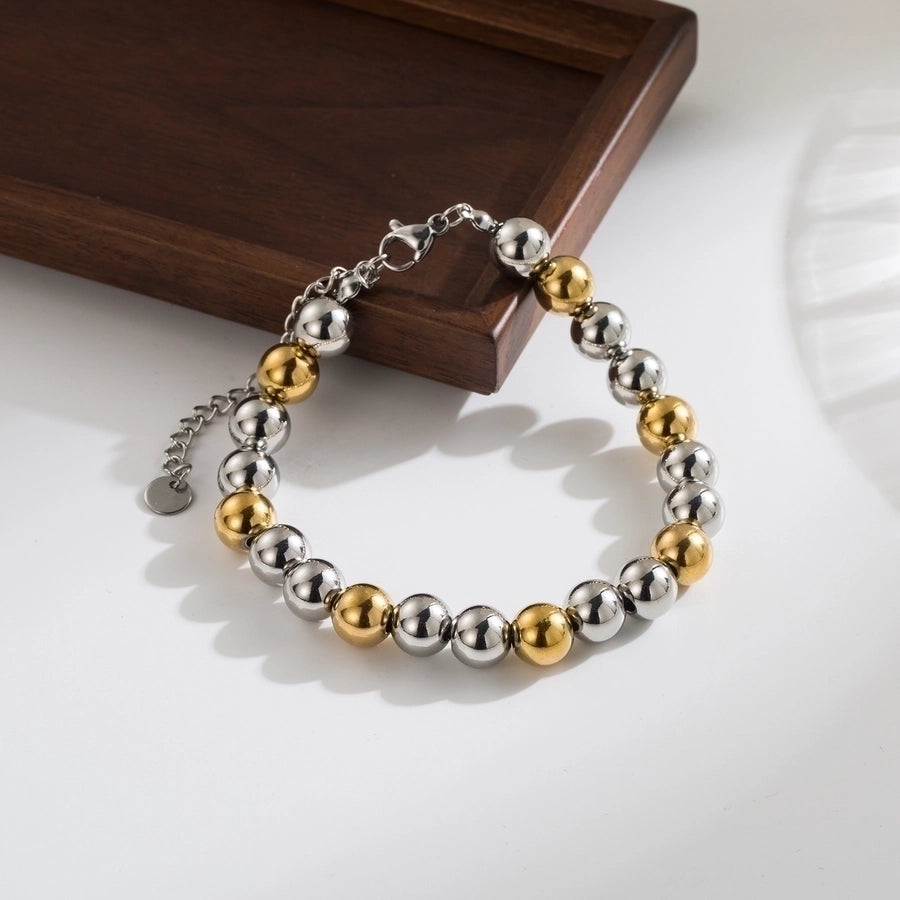 Stainless Steel 18K Gold Plated Beaded Plating Stainless Steel