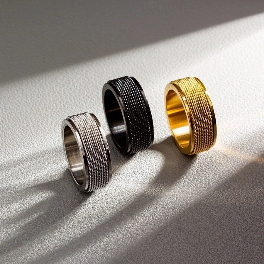 Stainless Steel Plating Gold Plated Men'S Rings