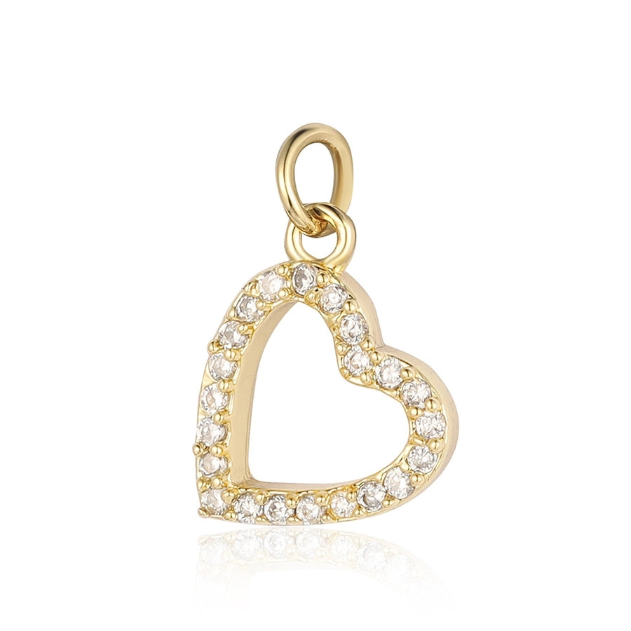 1 Piece Copper Zircon 18K Gold Plated Key