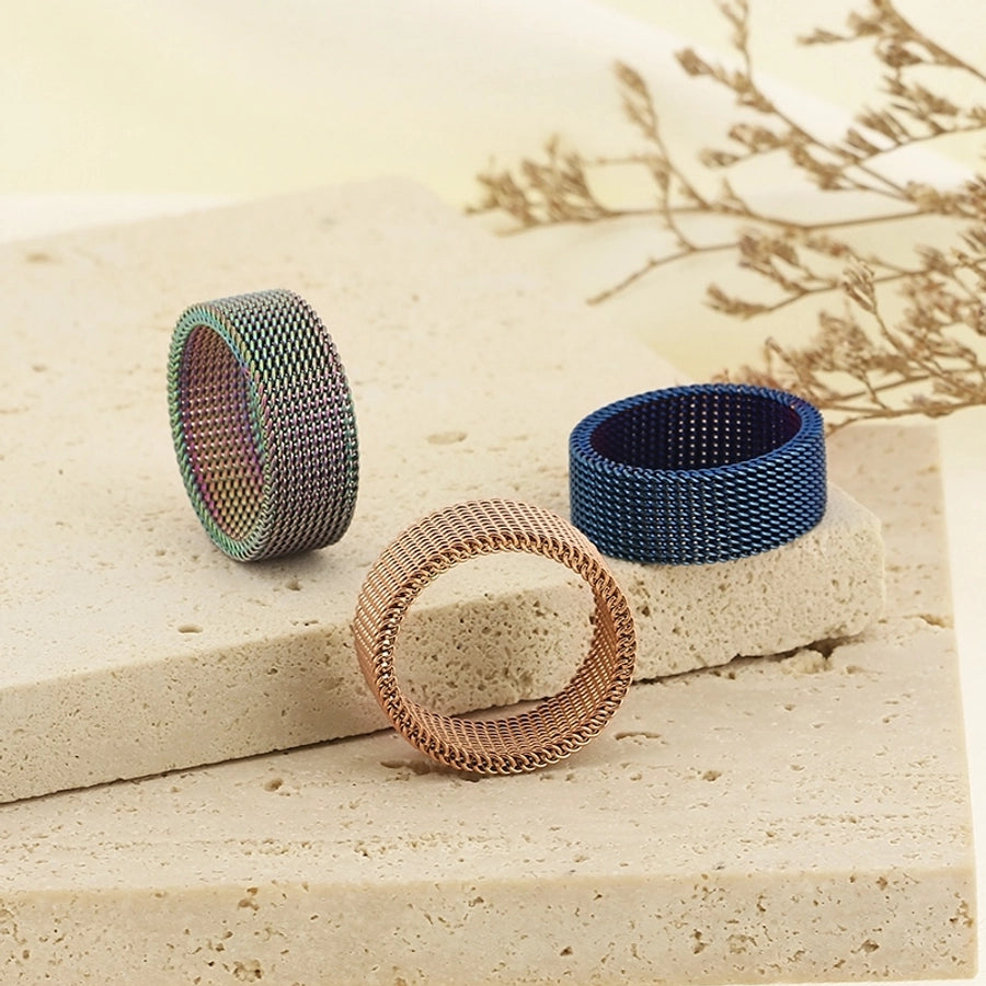 Stainless Steel 18K Gold Plated Rings Unisex
