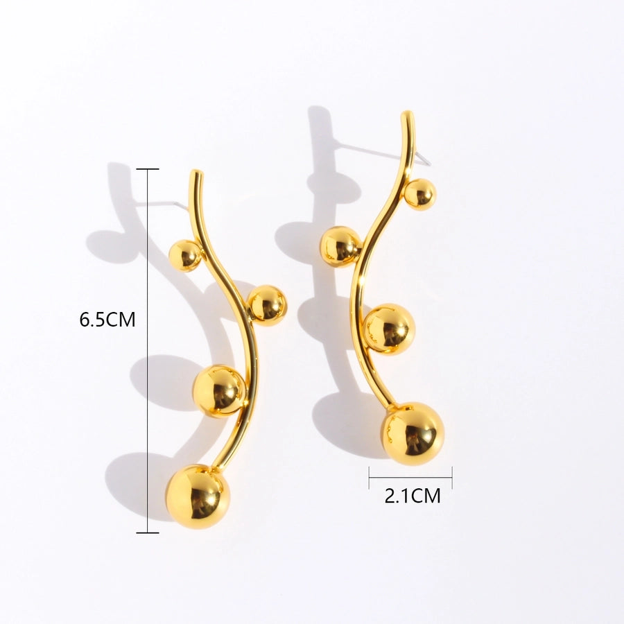 1 Pair 24K Gold Plated Ear Studs