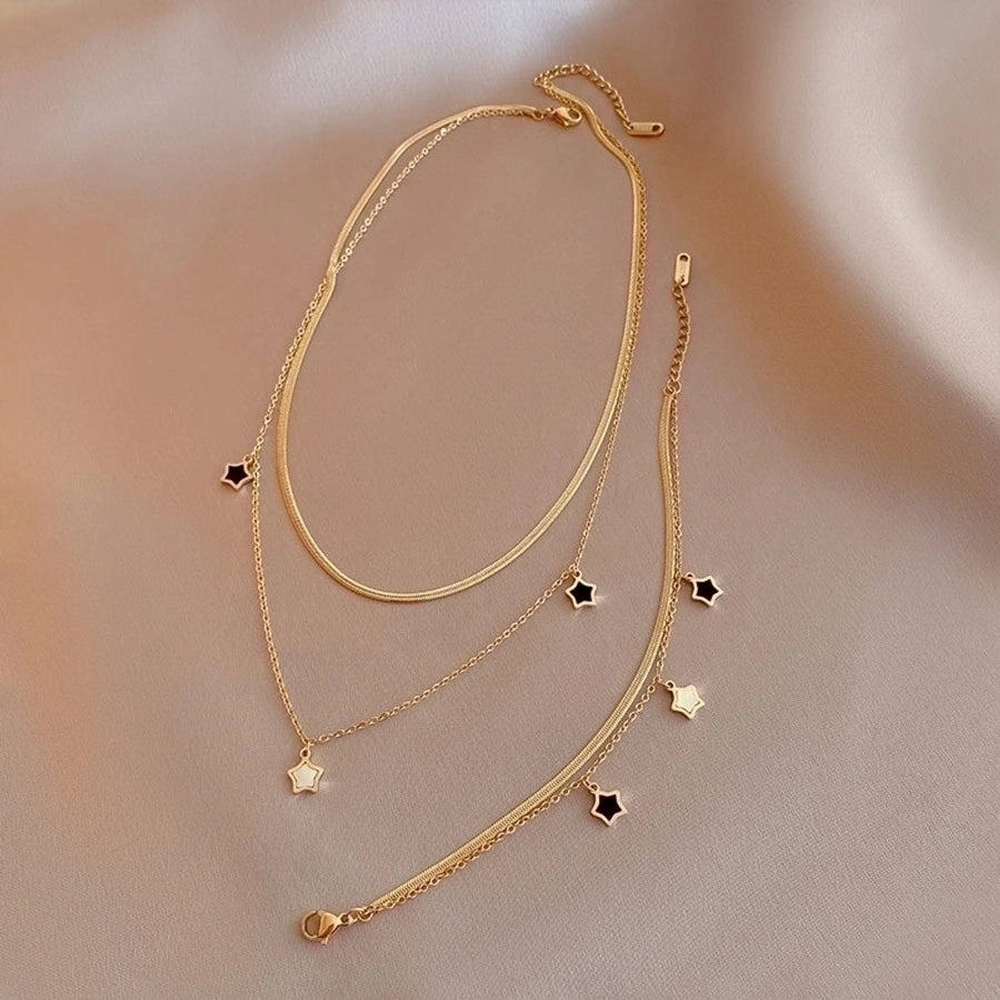 Fashion star titanium steel enamel women's bracelets necklace