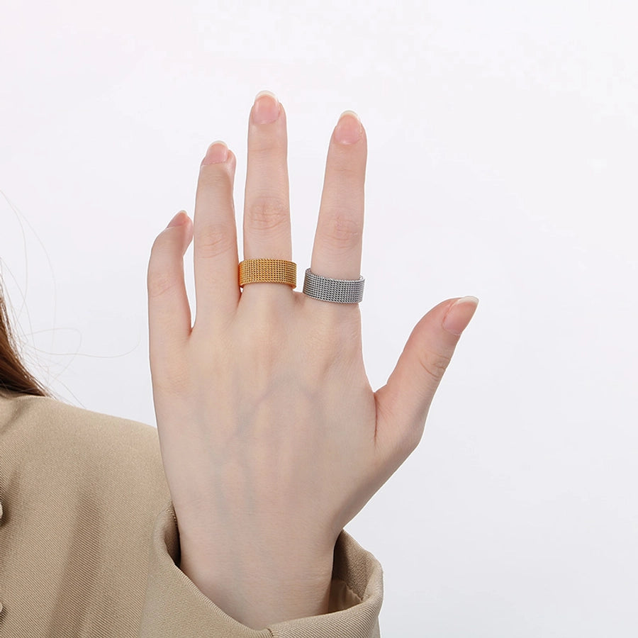 Stainless Steel 18K Gold Plated Rings Unisex