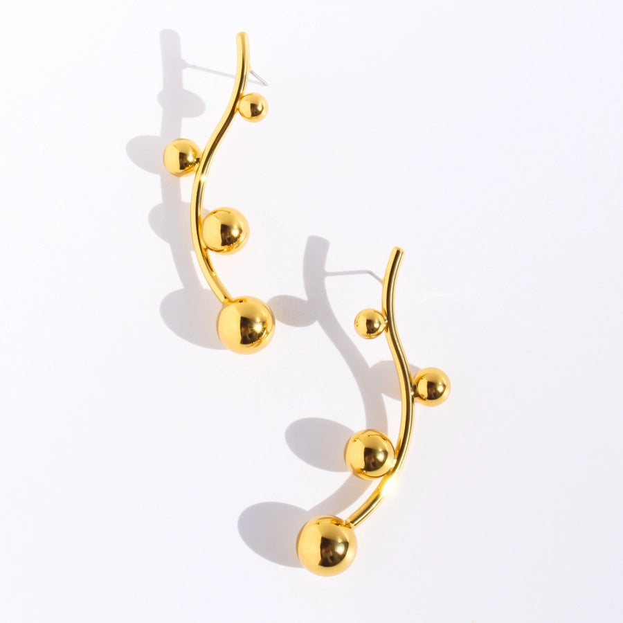 1 Pair 24K Gold Plated Ear Studs