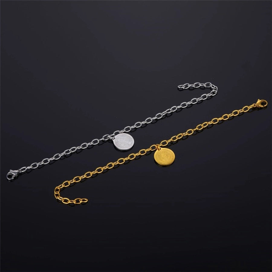 Stainless steel plating 18k gold plated unisex bracelets