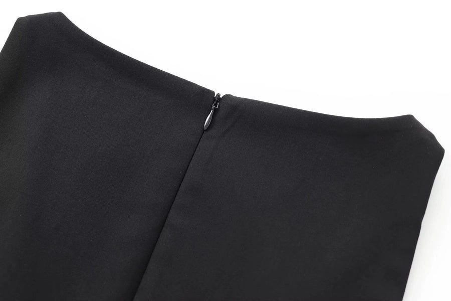 Women's Sheath Dress Elegant Round Neck Bowknot Pleated Sleeveless Solid Color Above Knee Daily