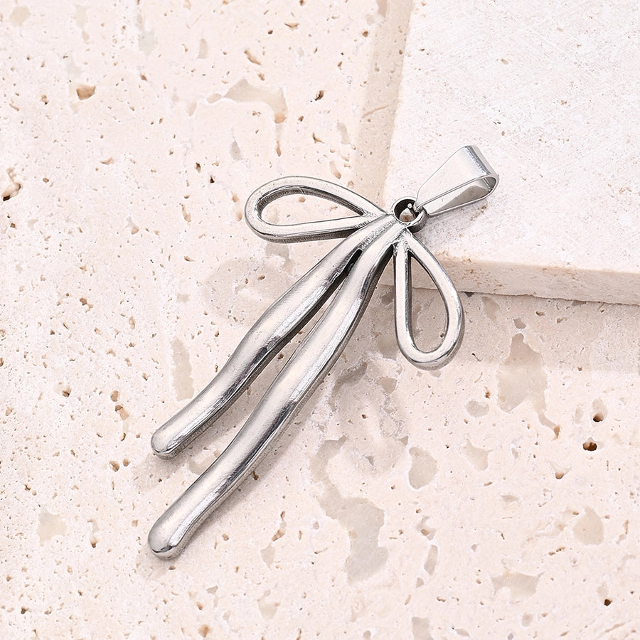 1 Pc/Package 19x24.5mm 42.5x28mm 42.5x8.5mm 7x3mm 304 Stainless Steel Bow Knot Lightning Notes Polished Jewelry Accessories Pendant