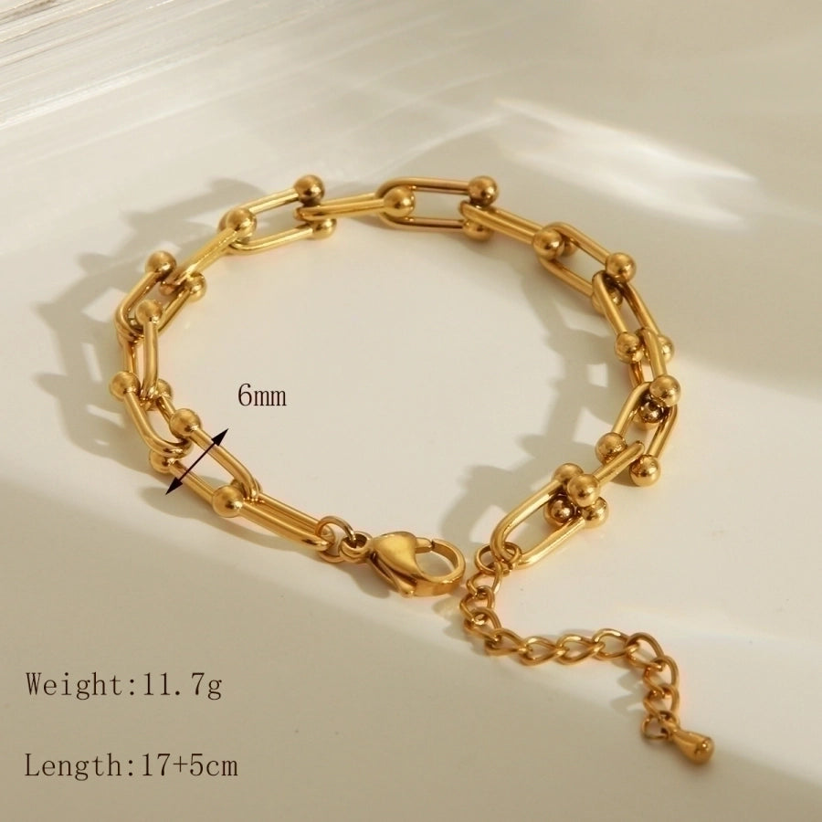 Stainless Steel 18K Gold Plated Bracelets, Earrings or Necklace