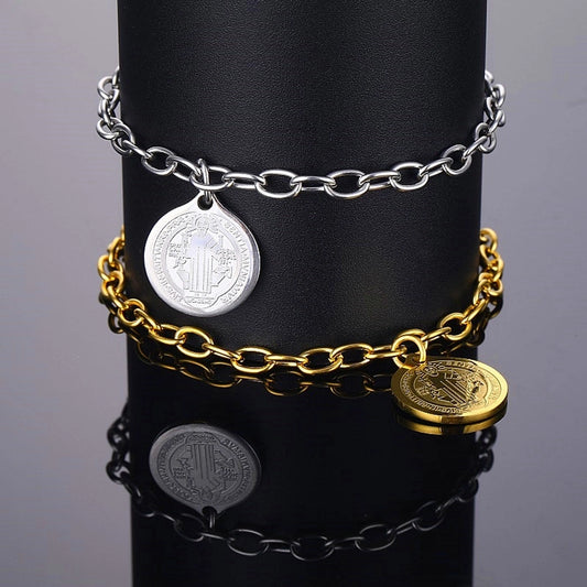 Stainless steel plating 18k gold plated unisex bracelets