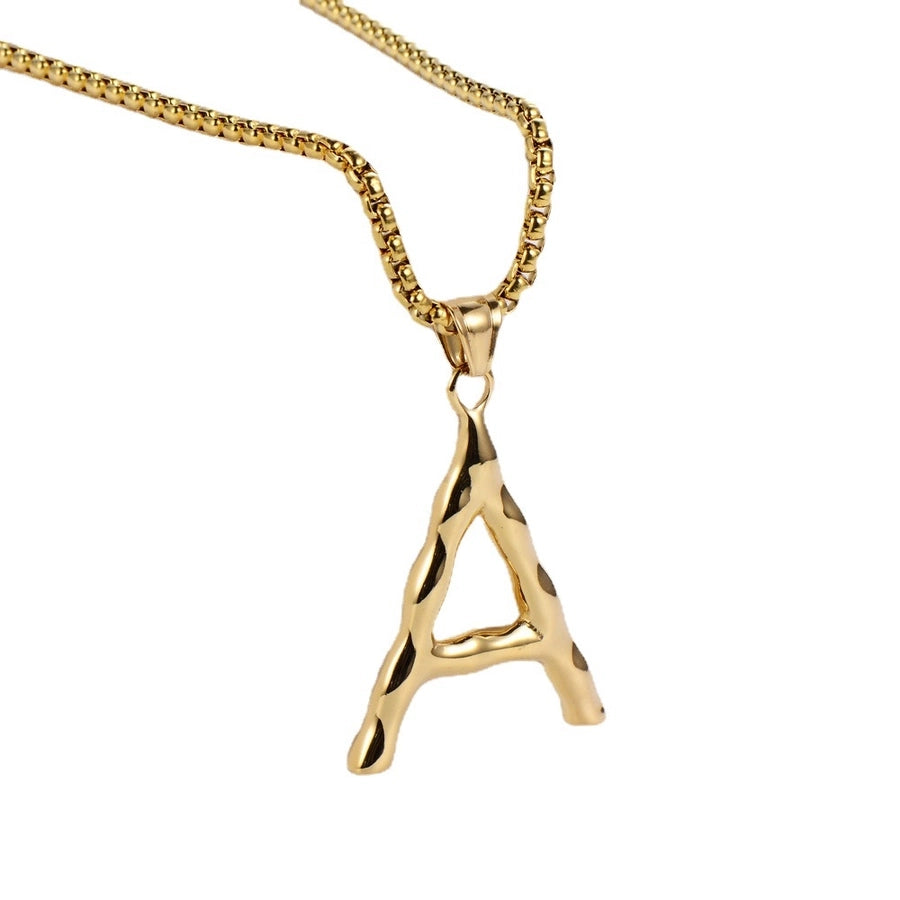 Stainless Steel 18K Gold Plated Fashion Polishing Letter