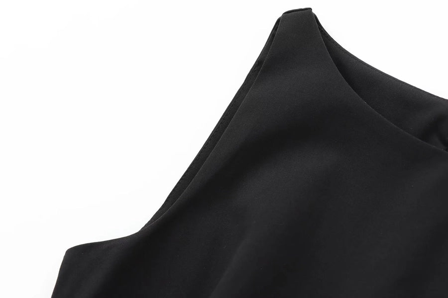 Women's Sheath Dress Elegant Round Neck Bowknot Pleated Sleeveless Solid Color Above Knee Daily