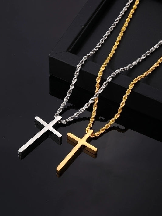 Stainless Steel Plating Gold Plated Silver Plated Men's Pendant Necklace