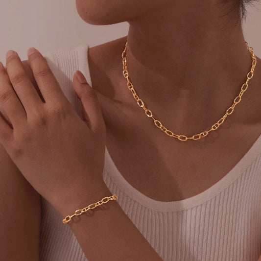Stainless Steel 18K Gold Plated Bracelets or Necklace