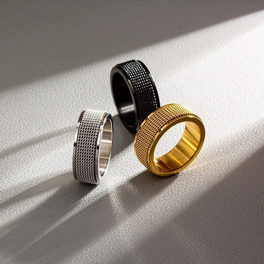 Stainless Steel Plating Gold Plated Men'S Rings