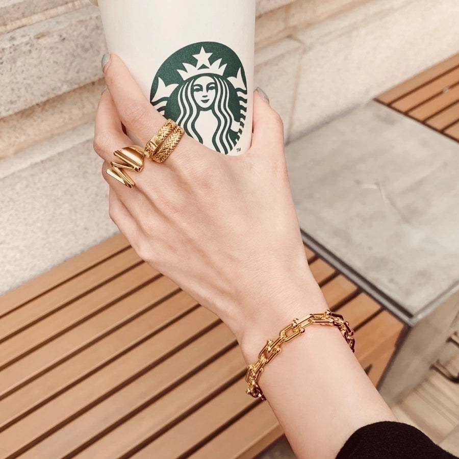 Stainless Steel 18K Gold Plated Bracelets, Earrings or Necklace