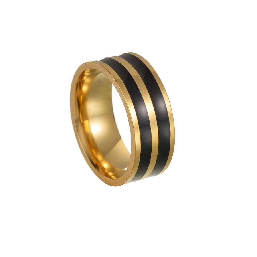 Stainless Steel Gold Plated Men'S Rings
