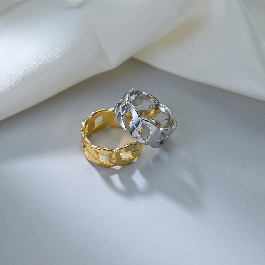 Stainless Steel Gold Plated Black Plated Hollow Out Rings