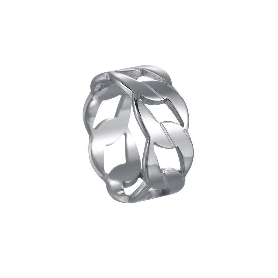 Stainless Steel Gold Plated Black Plated Hollow Out Rings