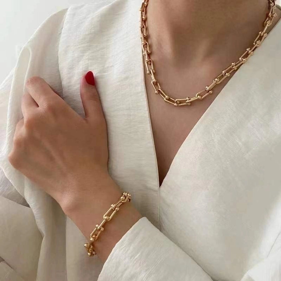 Stainless Steel 18K Gold Plated Bracelets, Earrings or Necklace