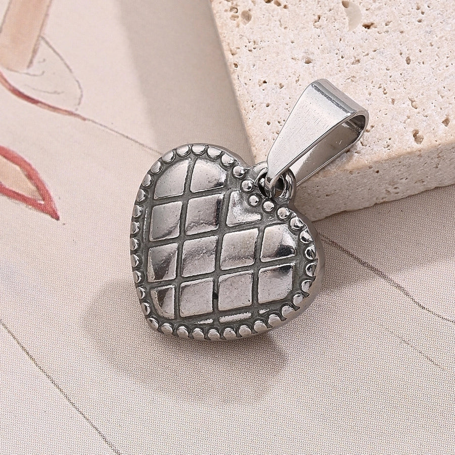 1 Pc/Package 15x15mm 15x27mm 16x15mm 7x3mm 304 Stainless Steel Letter Heart Shape Lingge Polished Jewelry Accessories Pendant 