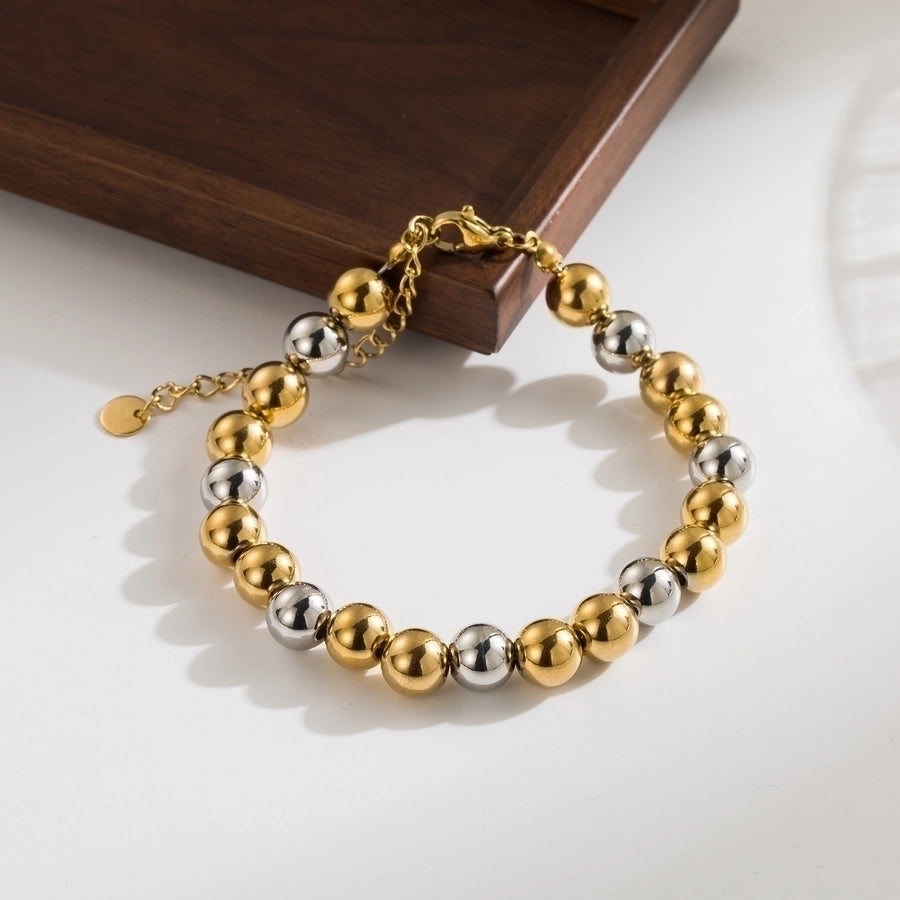 Stainless Steel 18K Gold Plated Beaded Plating Stainless Steel
