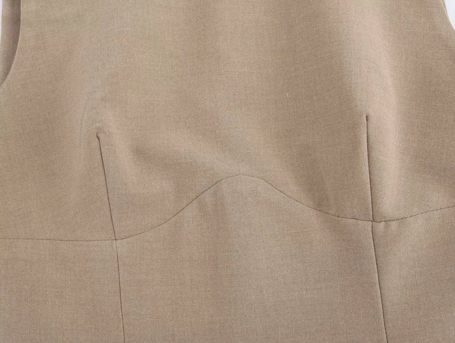 Women's Sheath Dress Elegant Round Neck Bowknot Pleated Sleeveless Solid Color Above Knee Daily