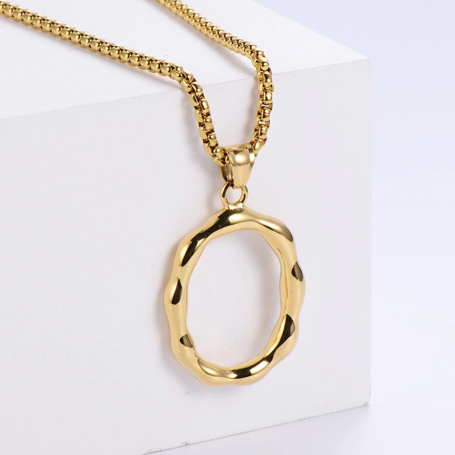 Stainless Steel 18K Gold Plated Fashion Polishing Letter