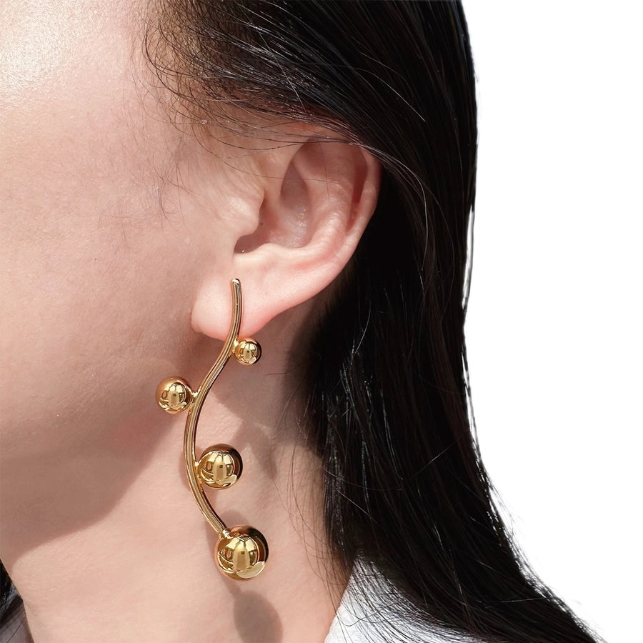 1 Pair 24K Gold Plated Ear Studs