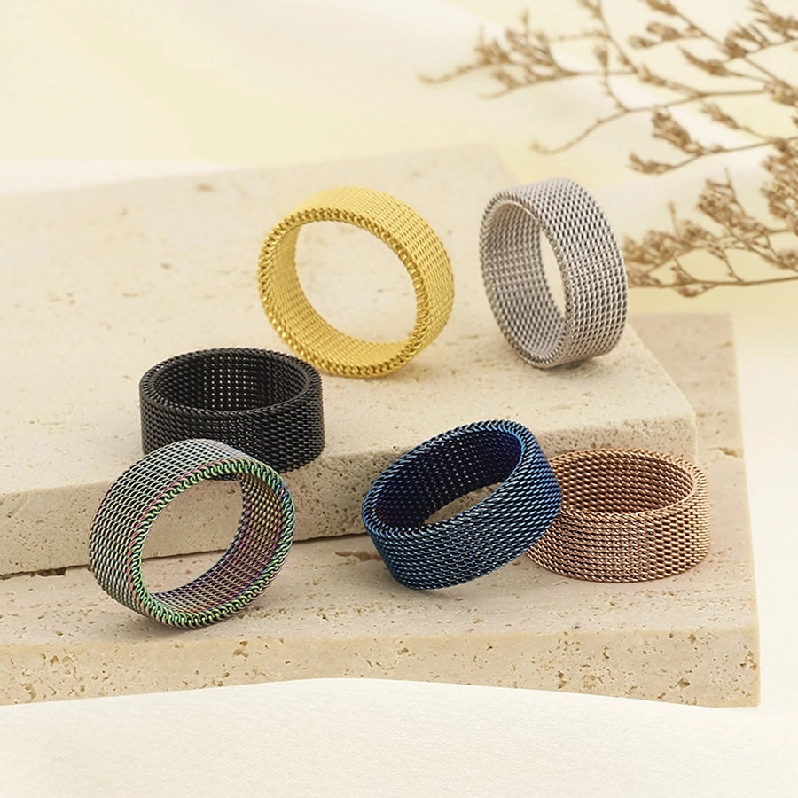 Stainless Steel 18K Gold Plated Rings Unisex