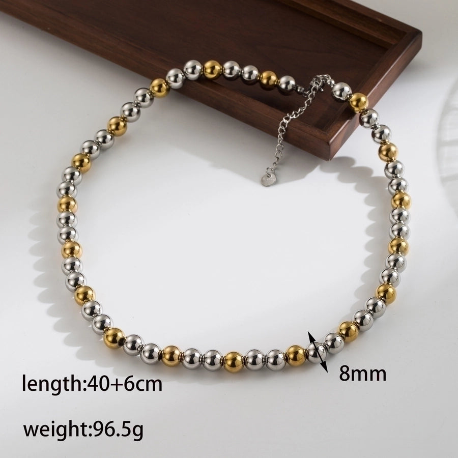 Stainless Steel 18K Gold Plated Beaded Plating Stainless Steel