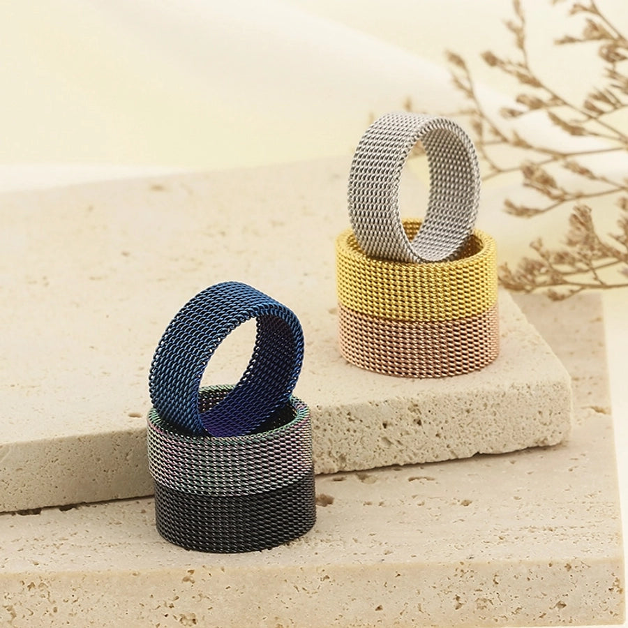 Stainless Steel 18K Gold Plated Rings Unisex