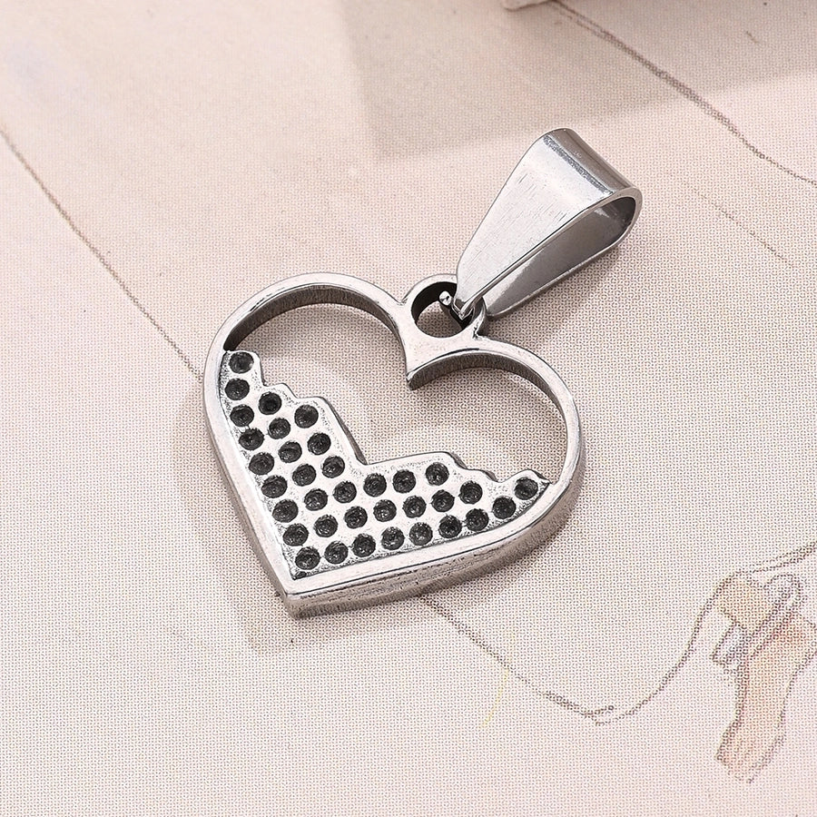 1 Pc/Package 15x15mm 15x27mm 16x15mm 7x3mm 304 Stainless Steel Letter Heart Shape Lingge Polished Jewelry Accessories Pendant 