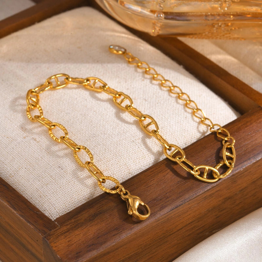 Stainless Steel 18K Gold Plated Bracelets or Necklace