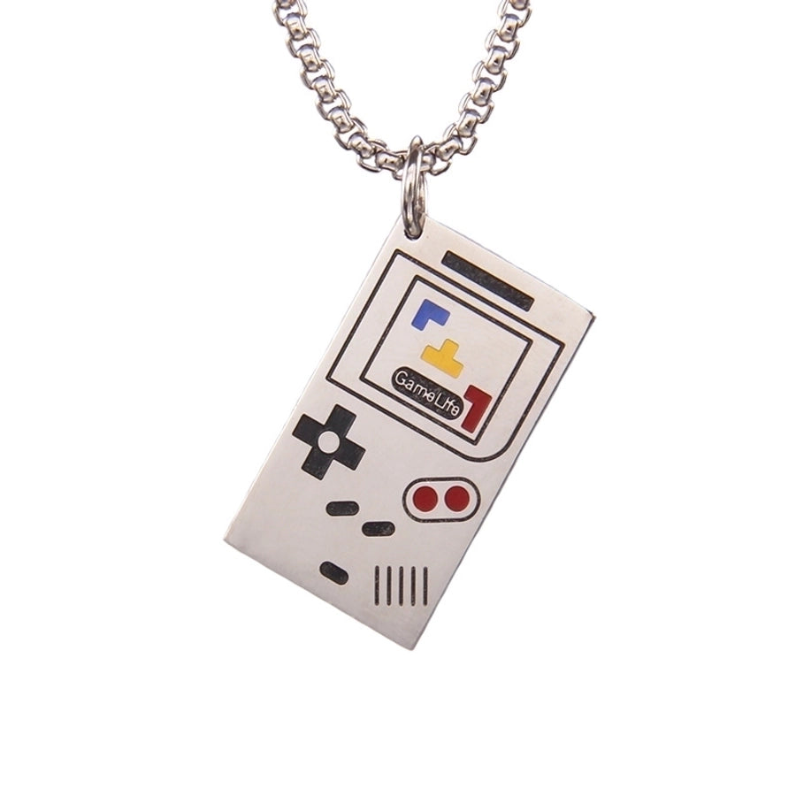 Stainless Steel Enamel Unisex Pendant Necklace